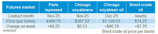 Oilseed futures 16 06 202572